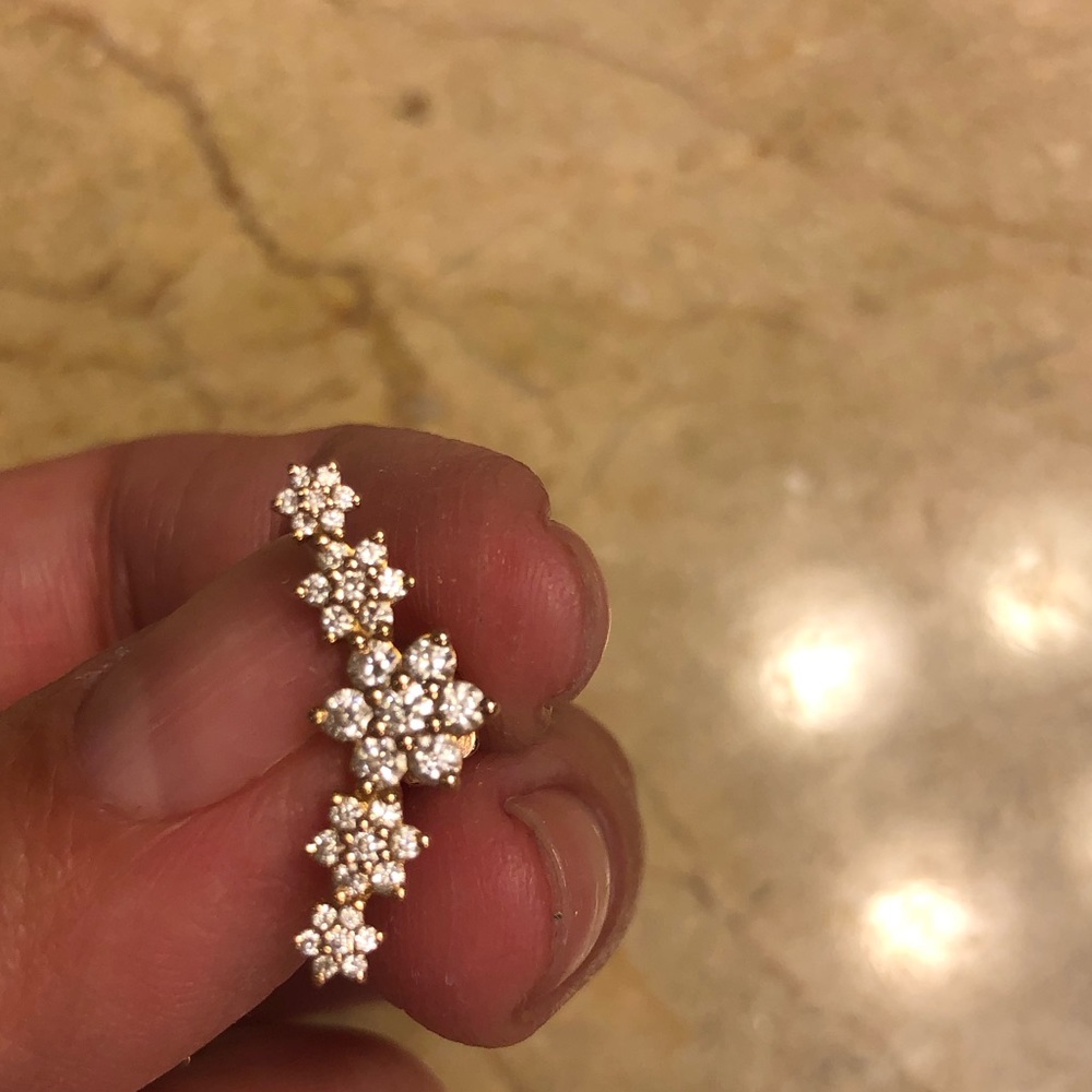 Maria tash 18k rose gold flower garland earring